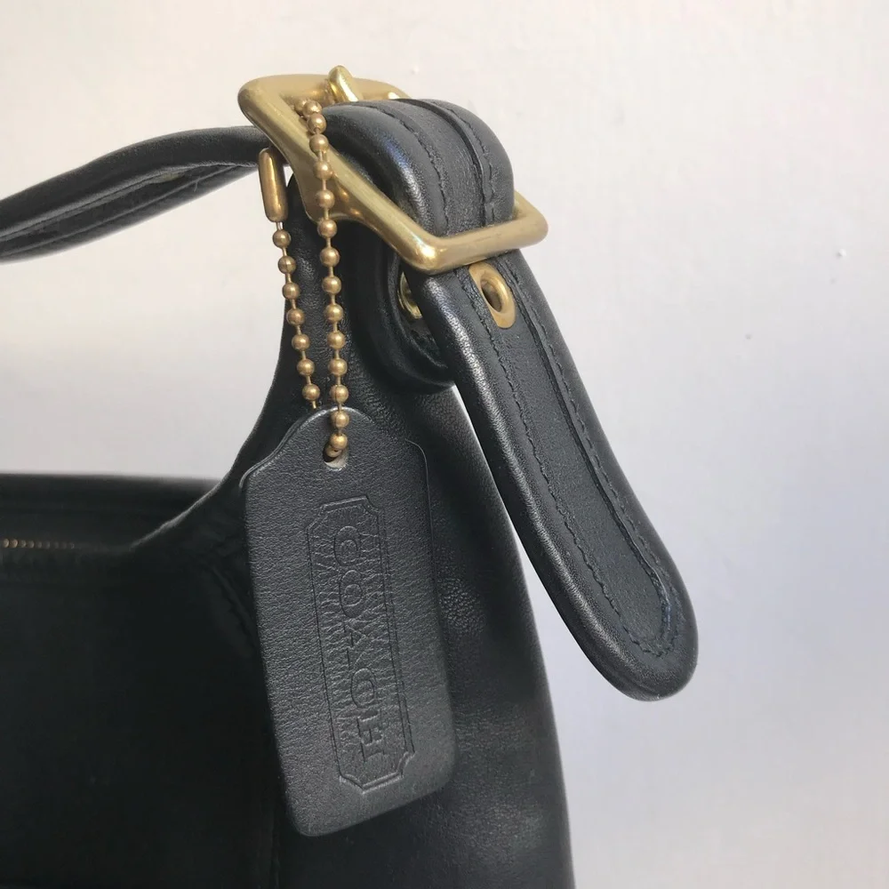 Vintage Coach Legacy Slim Bucket Black Leather No AO3-9060 EUC - Picture 5 of 12